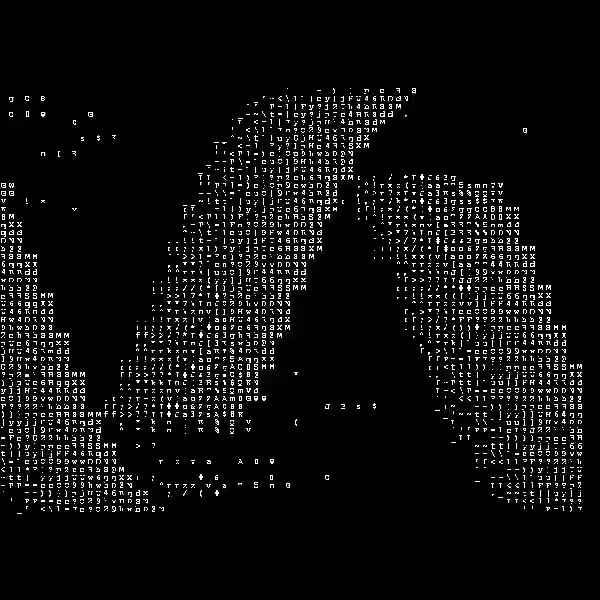 Splitflapesque ASCII Sinewave