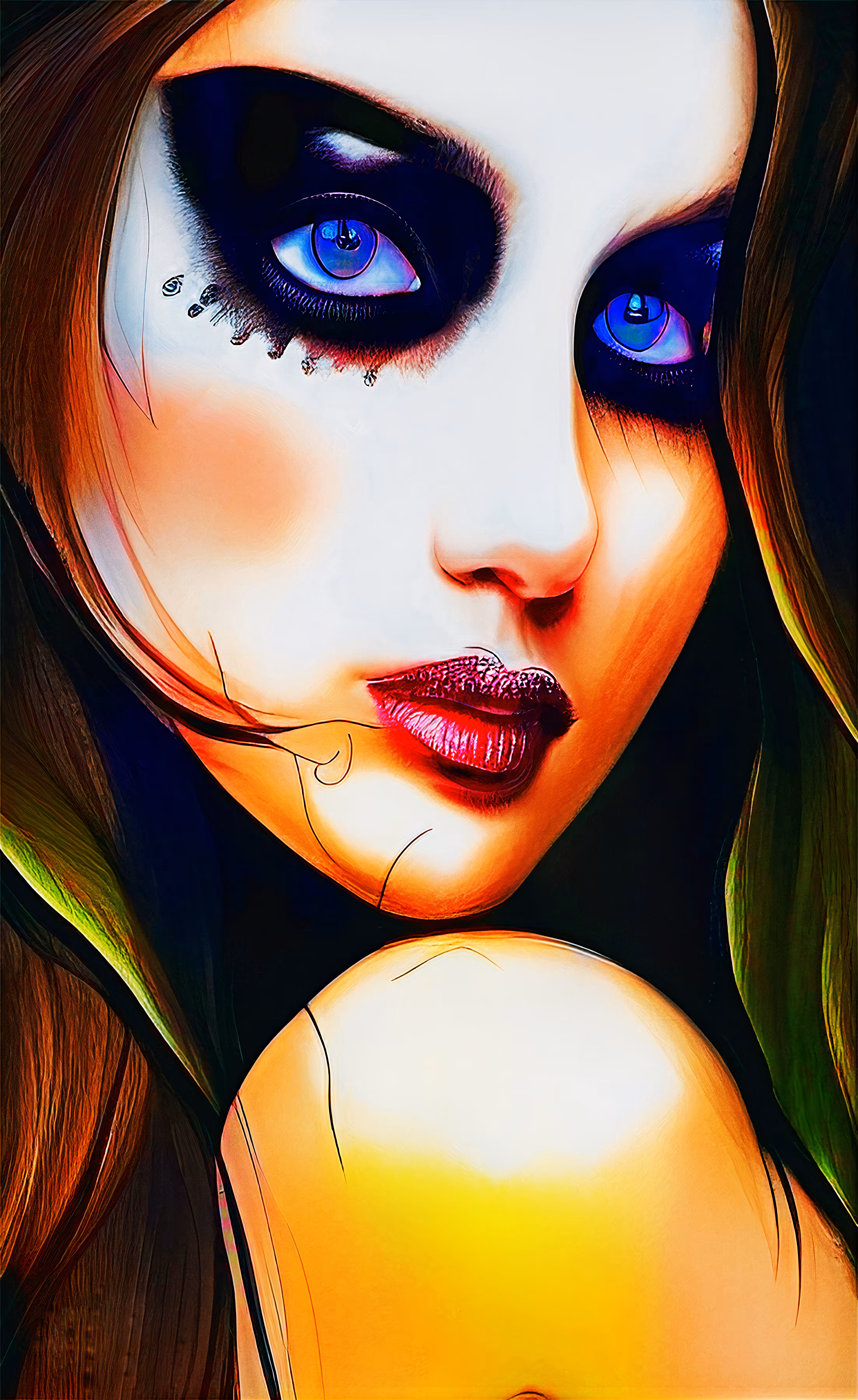 Blue eyed woman