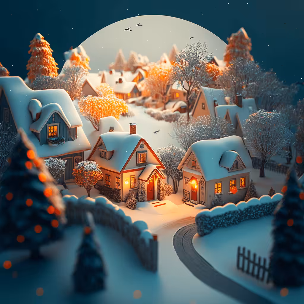 Little orange village
