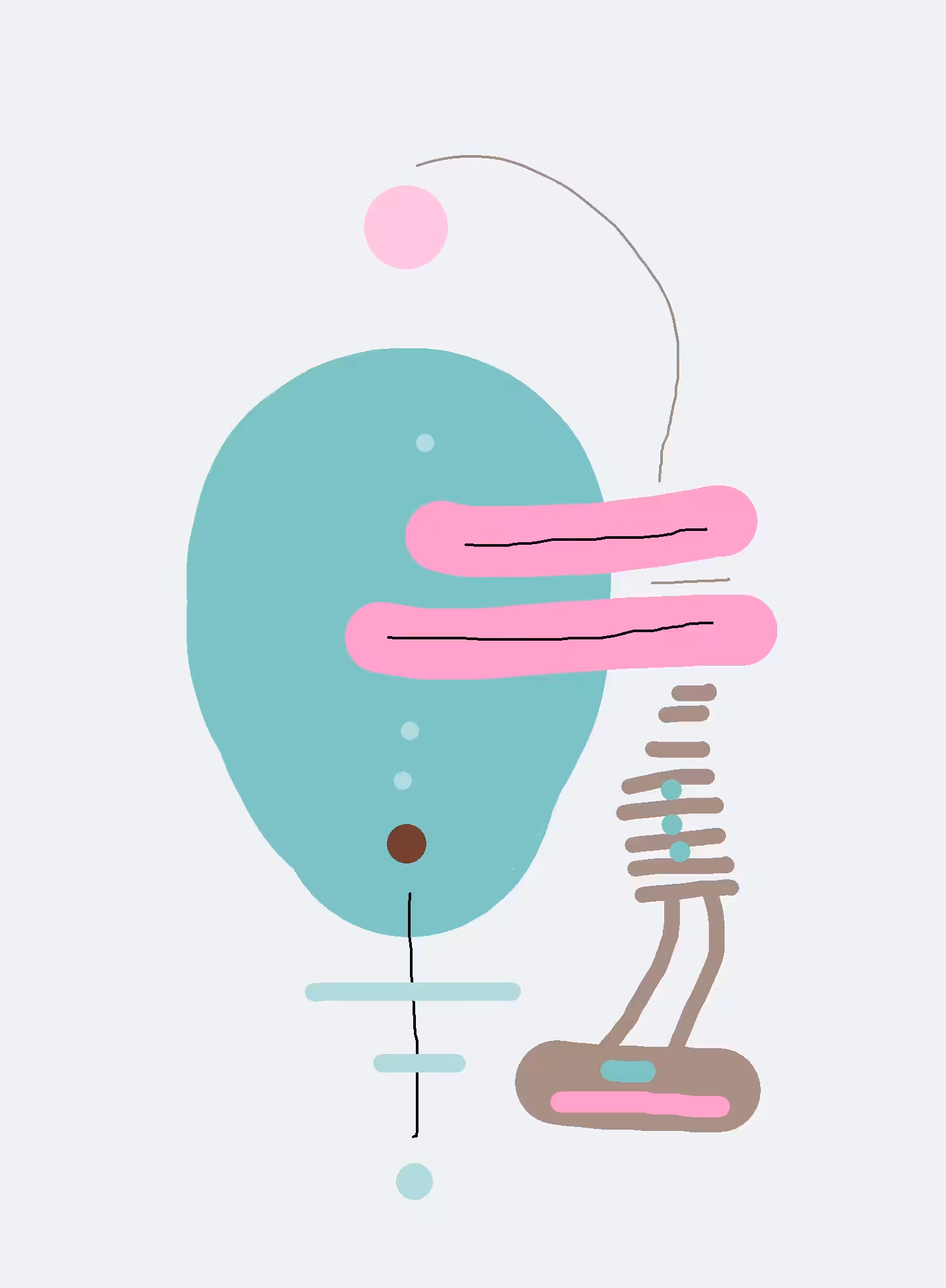 The beginning of style 2 - Stripes and dots: Experiment