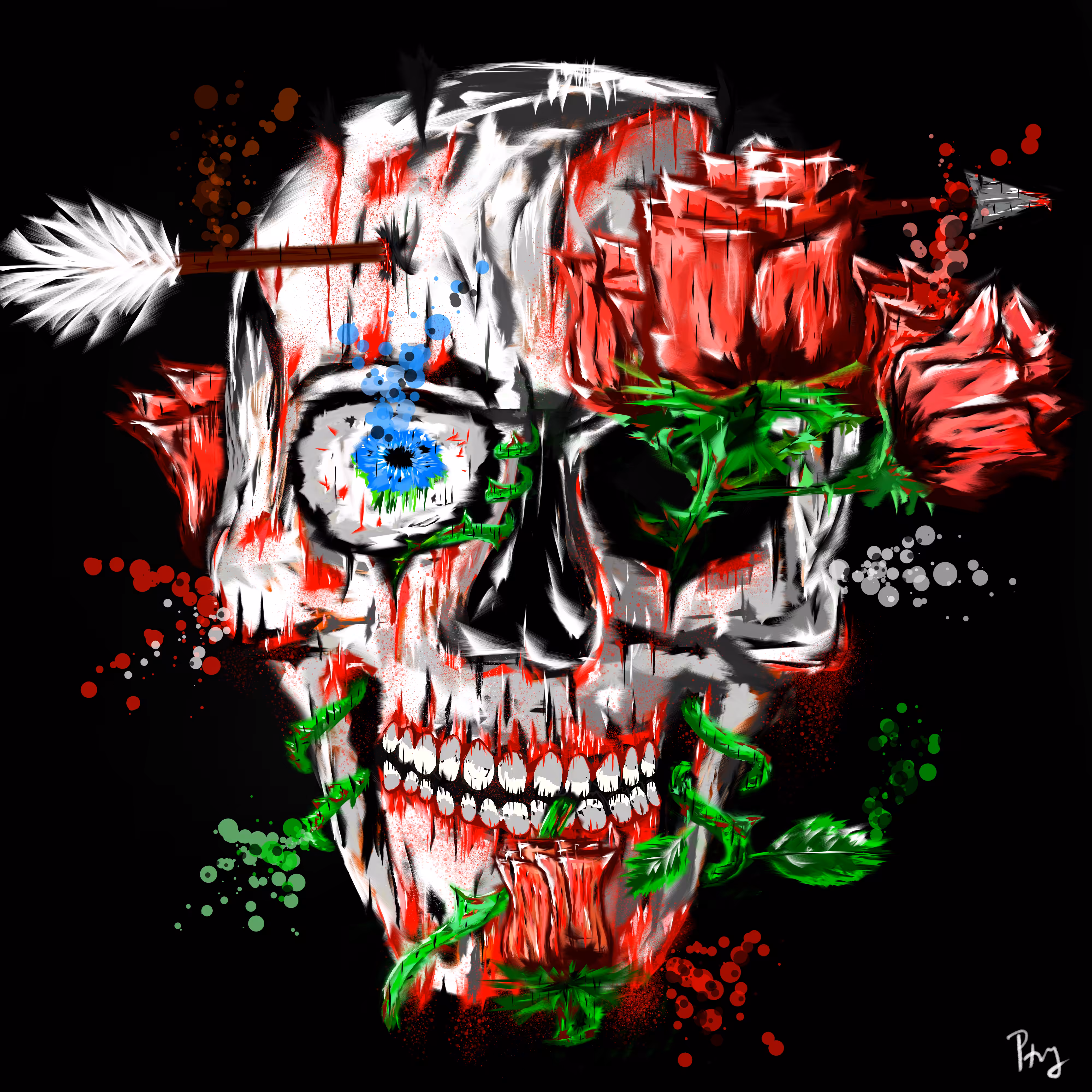 Skull of Roses