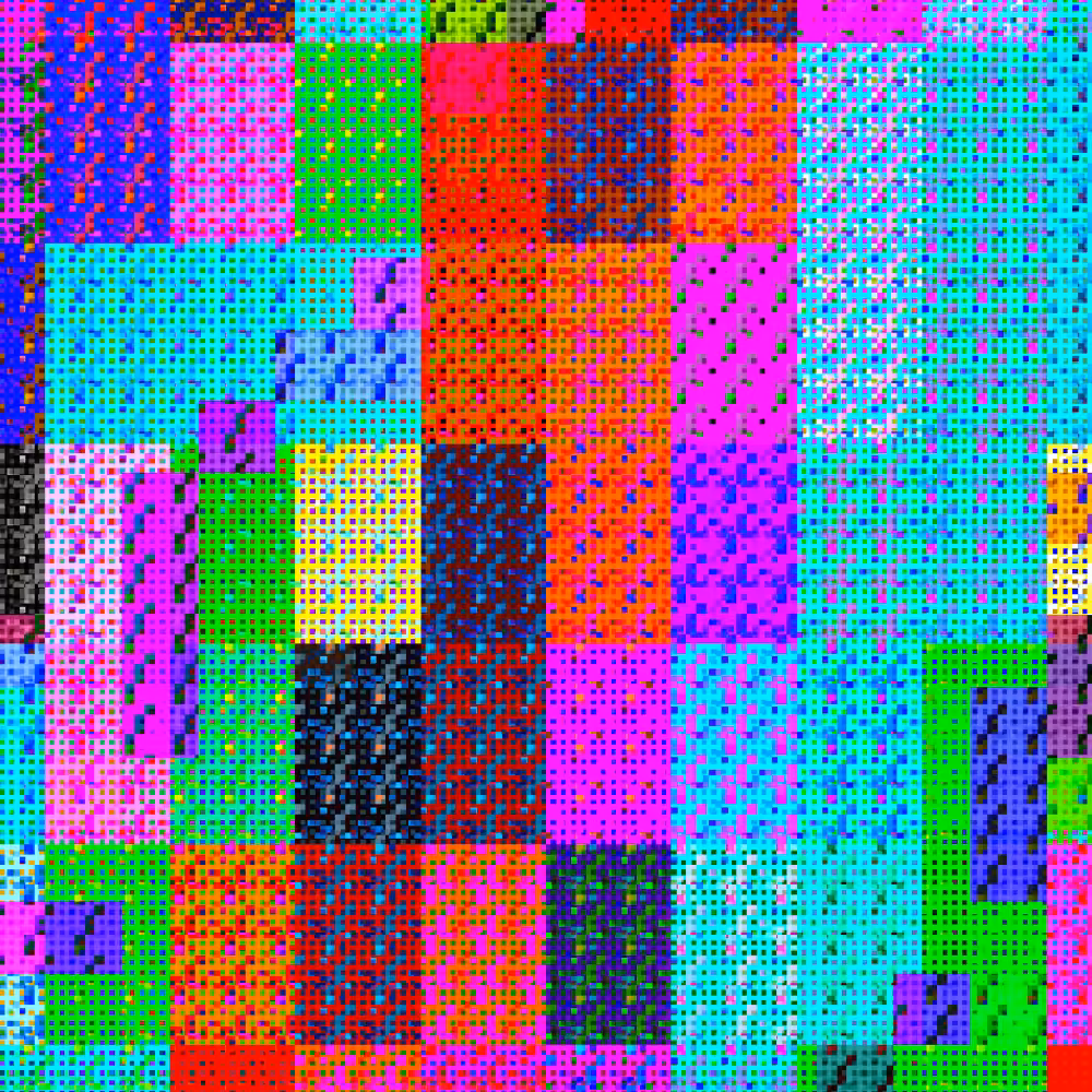 Multicolored Pixelated Field #16