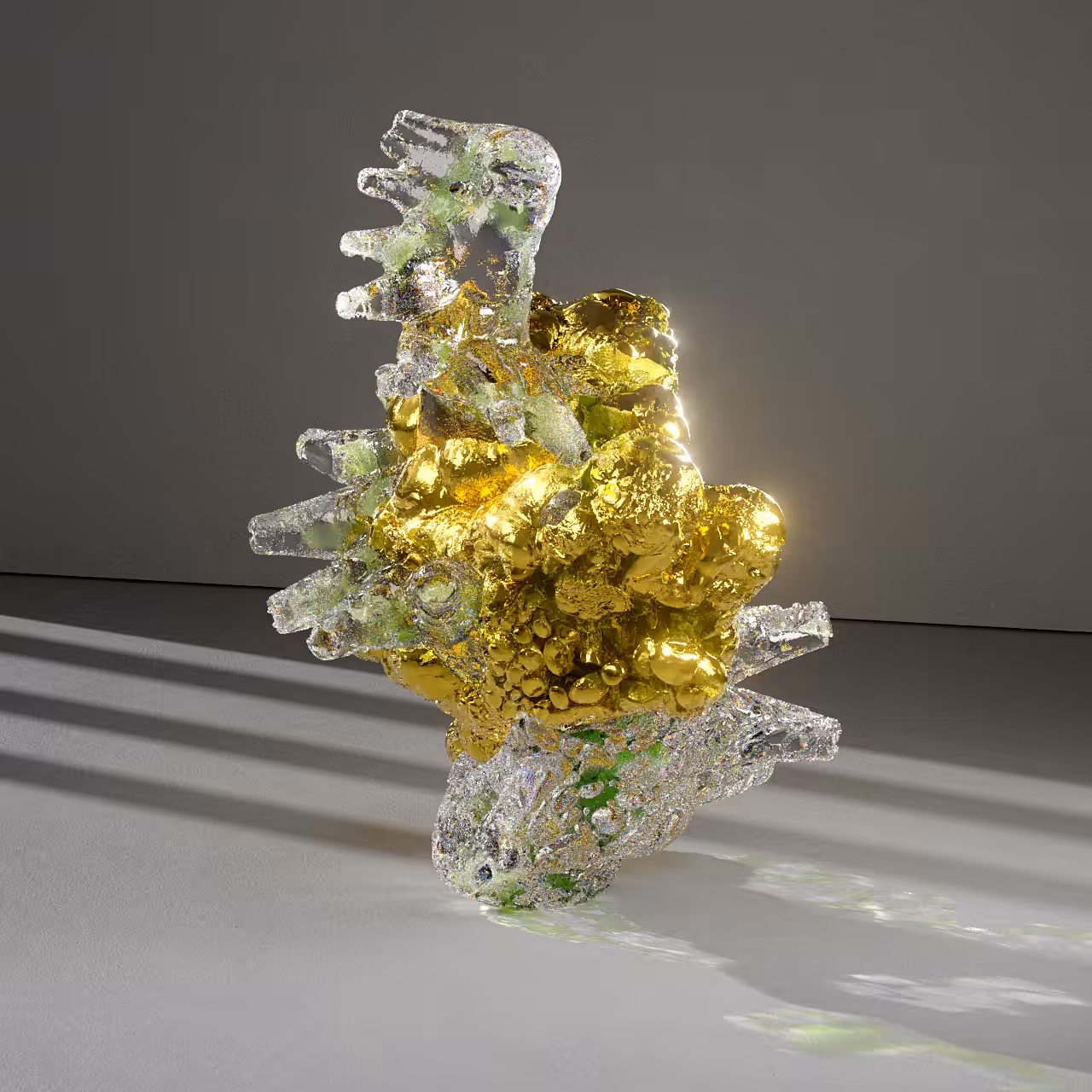 Glass moss gold