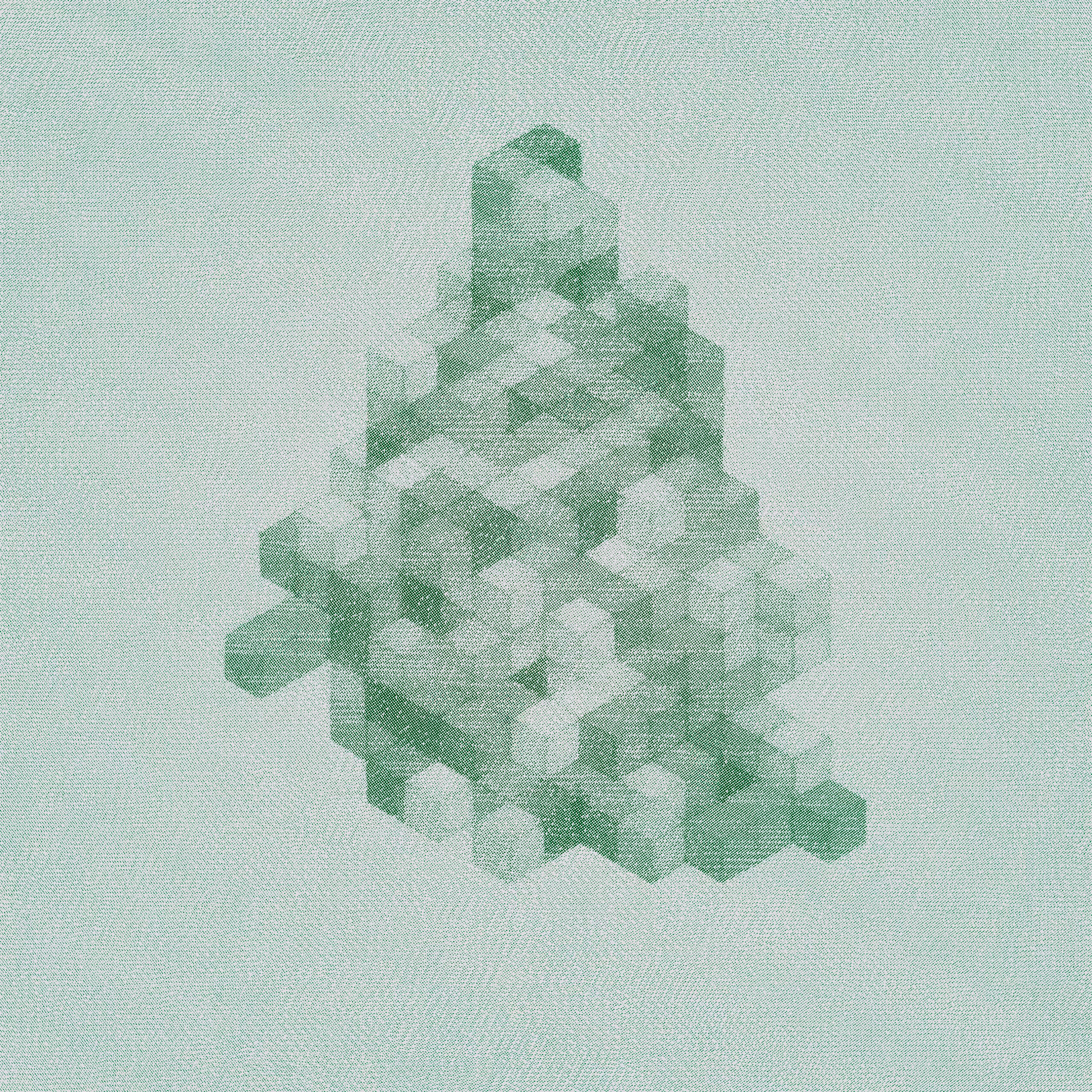 Green Riso Isometric Wooden Cubes