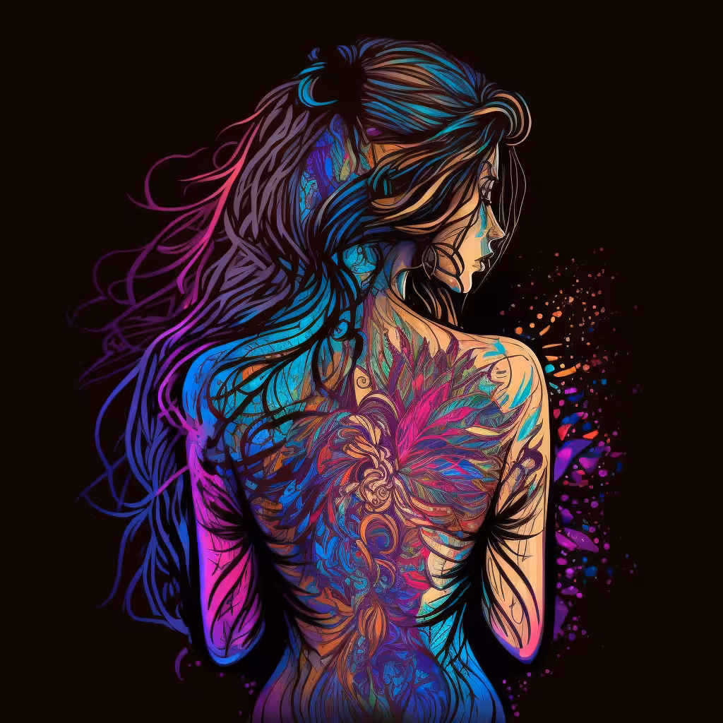 Girl with the psychodelic tattoo