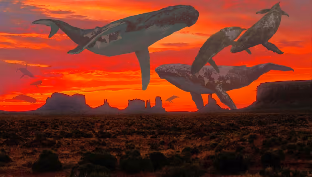 Western World Whales At Dusk