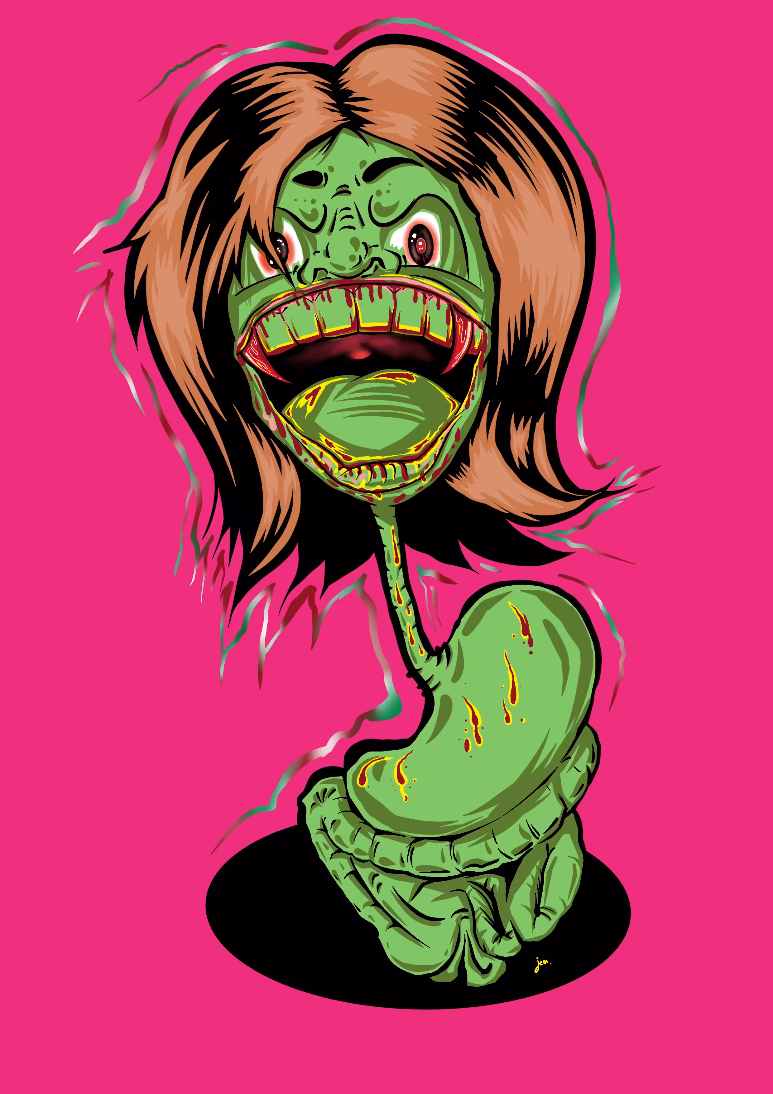 ghost with head and intestines