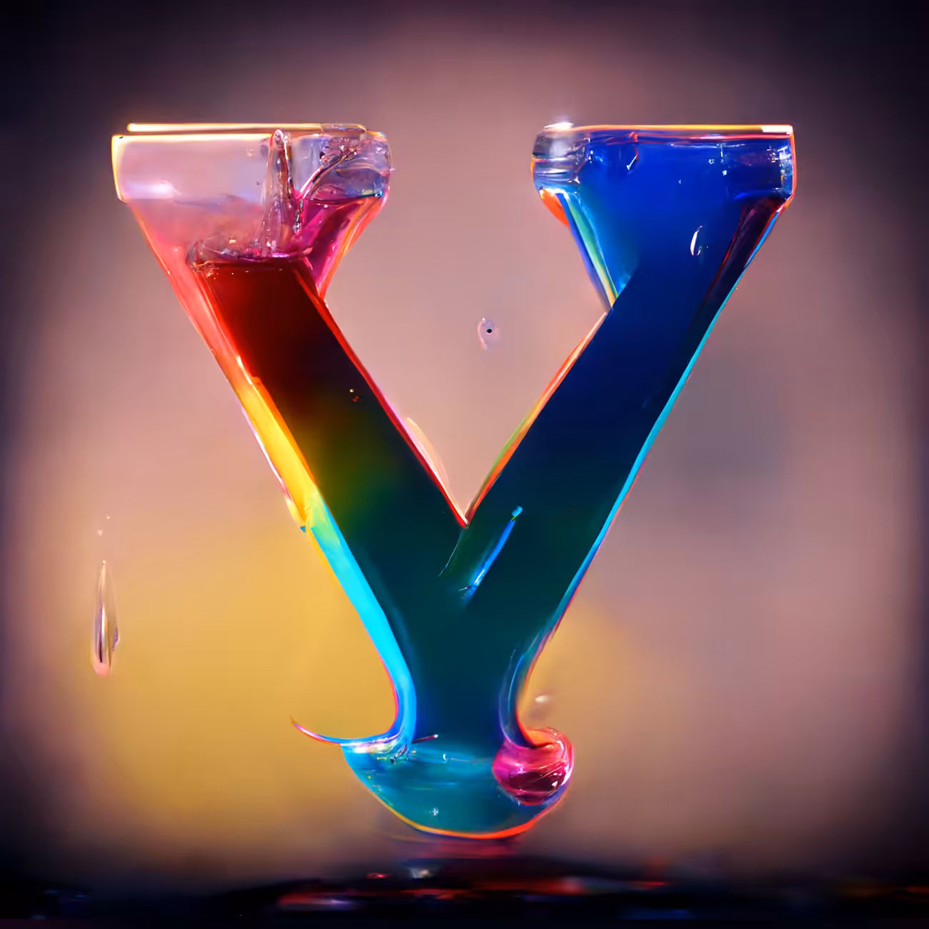 Shiny Liquid Alphabet Series - V