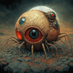 CHICKENFOOT414: Bloody Spiders Eyeball 8K By Zdzisław Beksiński