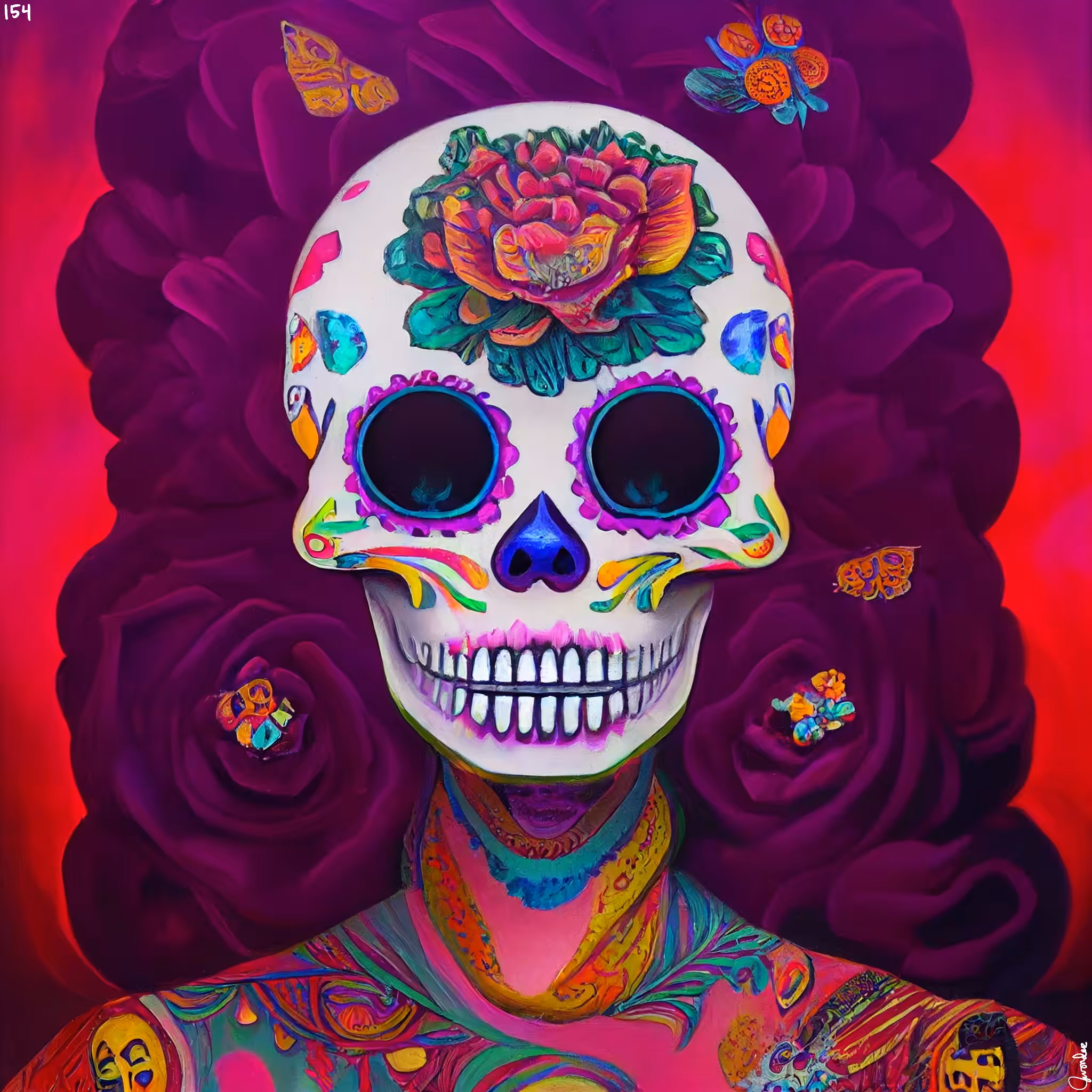 sugar skull #154