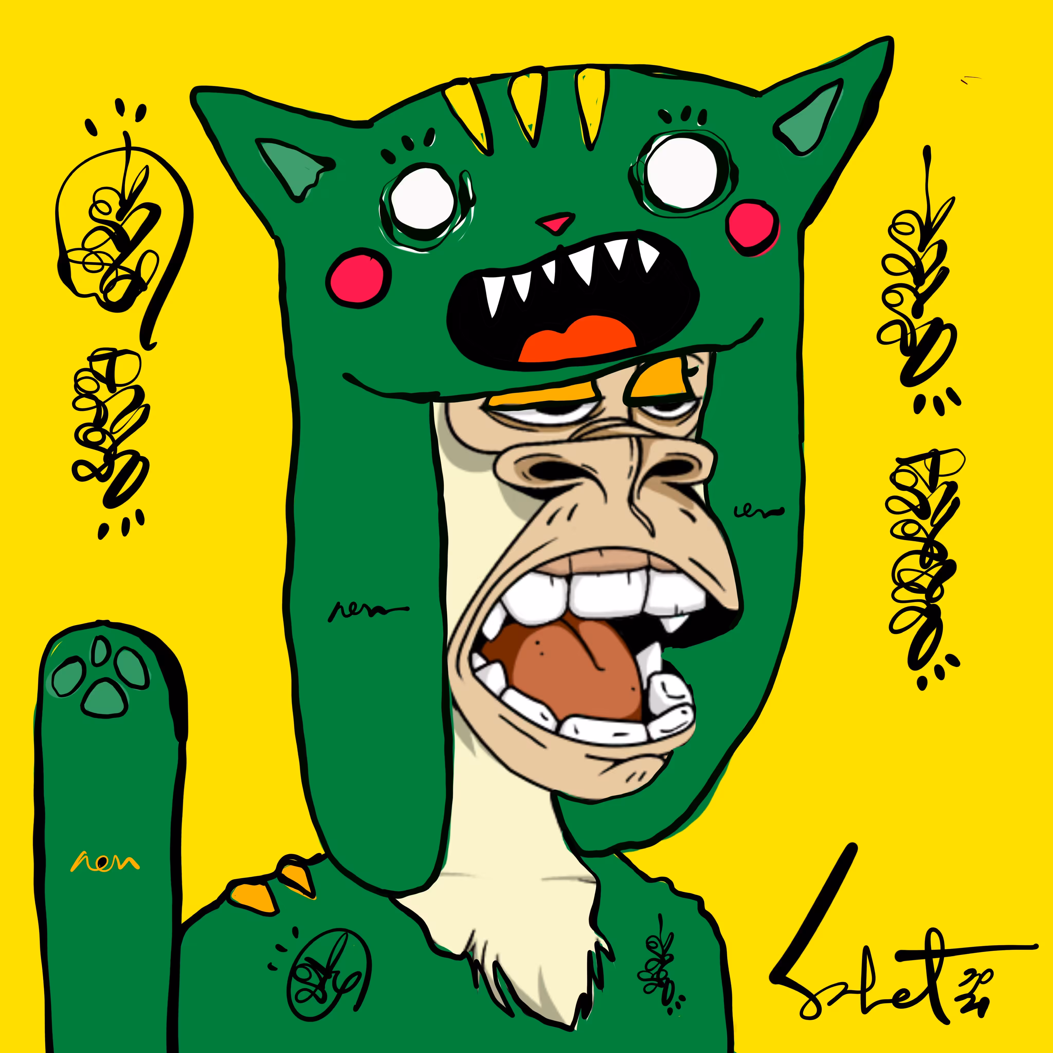 Ugly Kitties by Sabet #132 (Ugly Kitties x Board Apes Yacht Club)