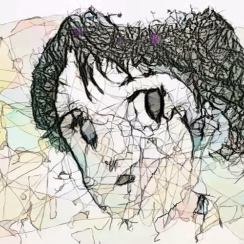 scribbled girl #18