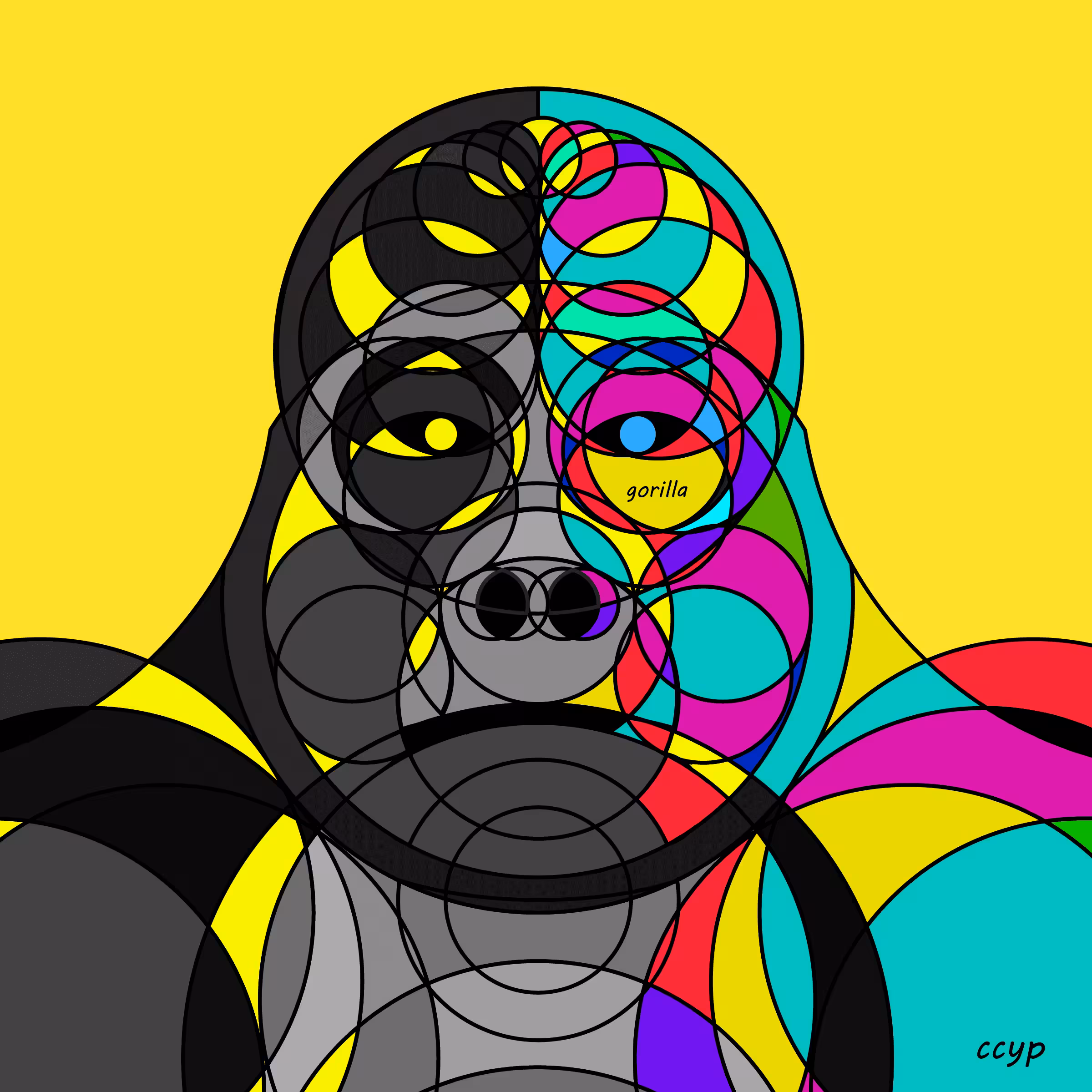 Animal Circle Illustration #018 (color)