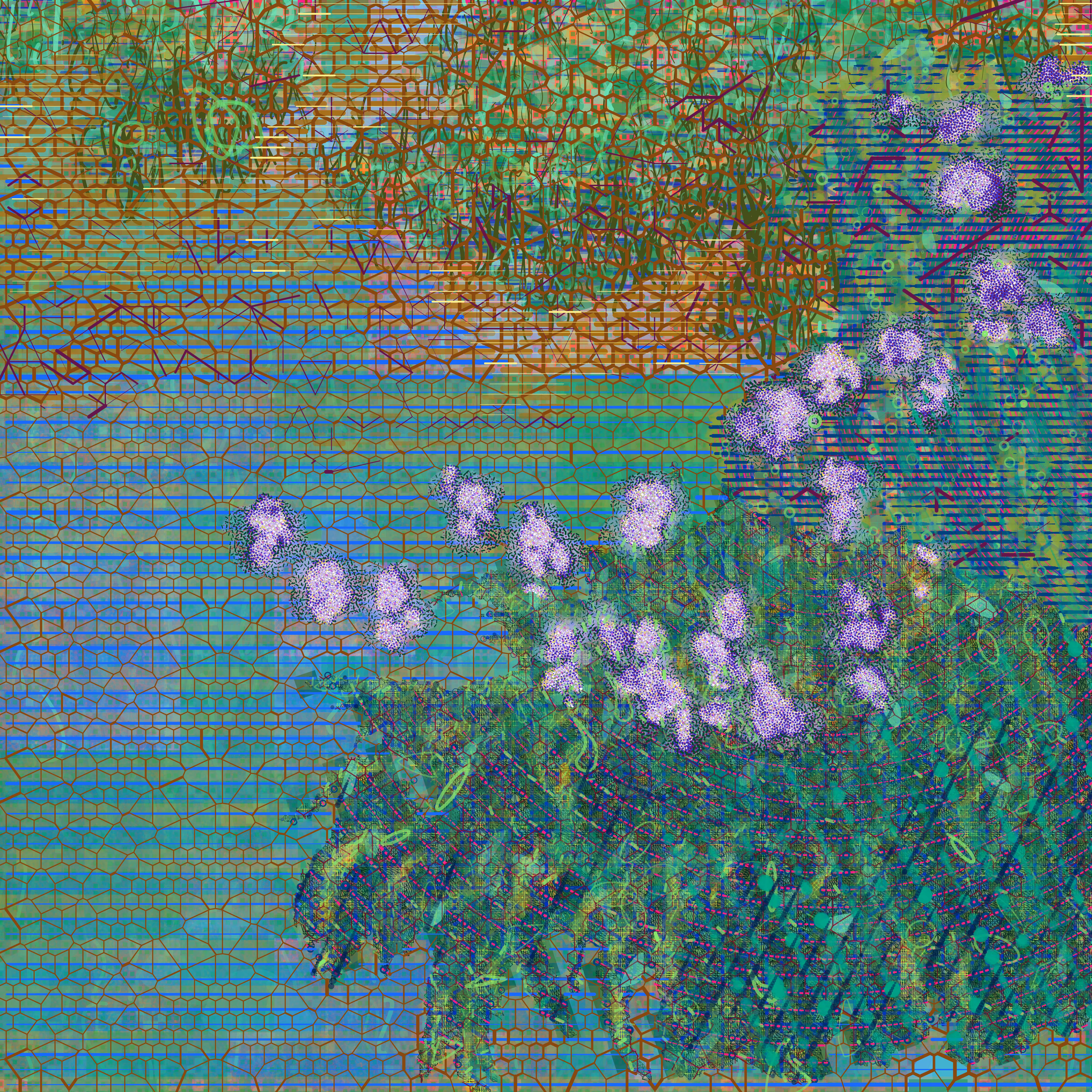 Irises after Claude Monet