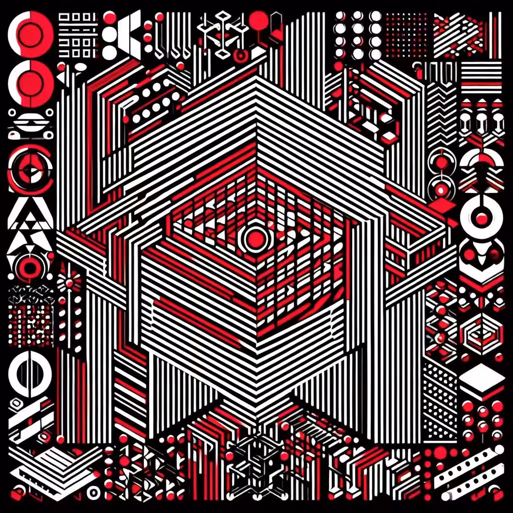 black and white and red