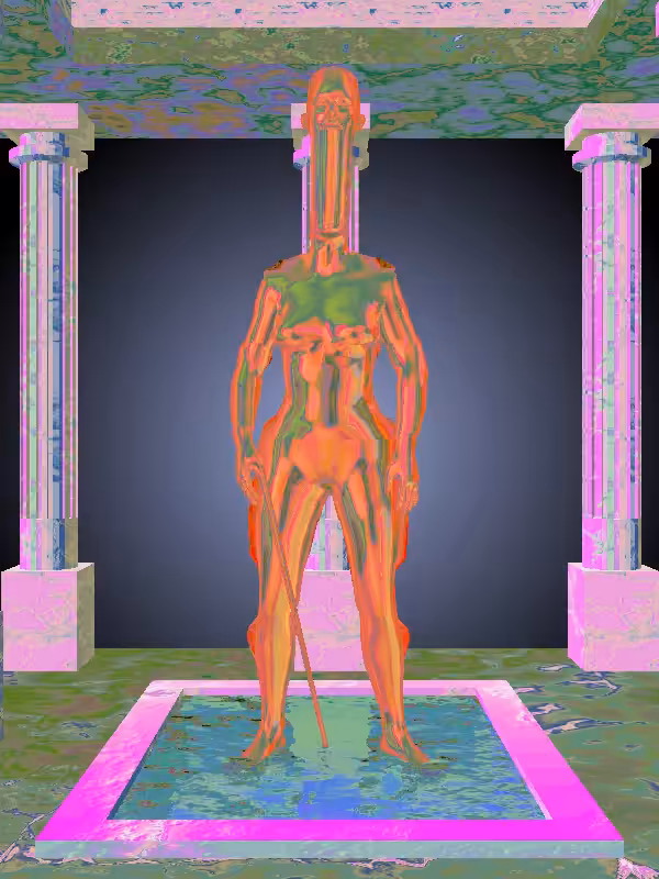 HeavenComputer: The Indifferent Green-Golden Goblet Woman #2109