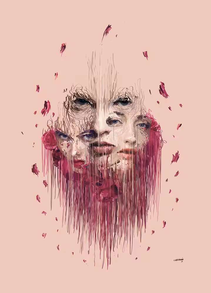 Mujer y Flores