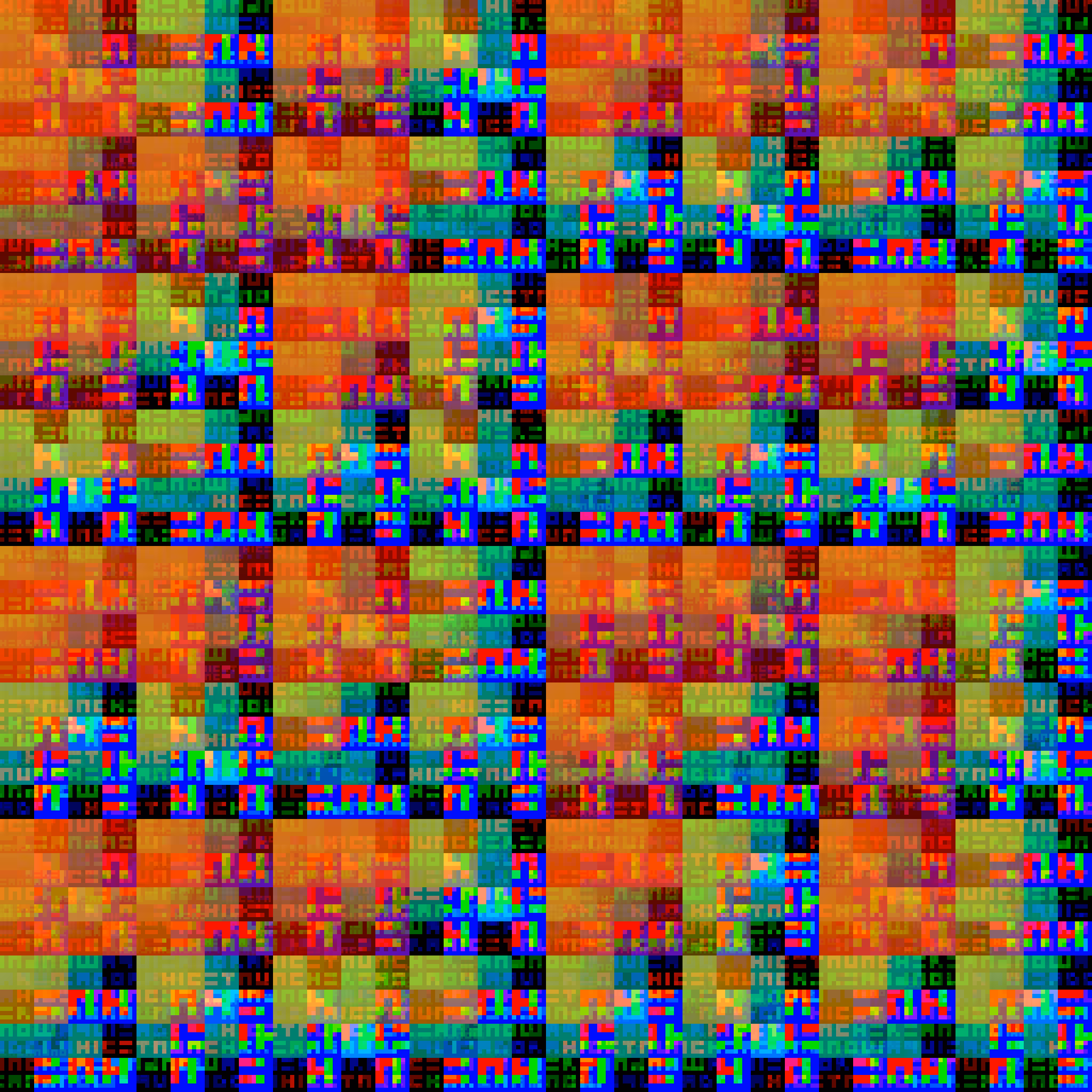 Pixel Decomposition of the H=N Logo