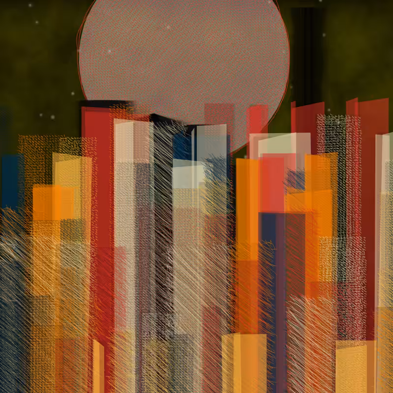 hastily-drawn cityscape sketch #105