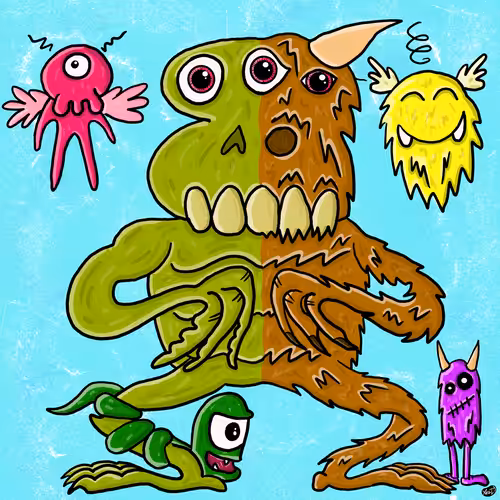 Nightmare Creature Extras: Nightmare Creature x SPOOKTOBER 2021 x Xrazybean