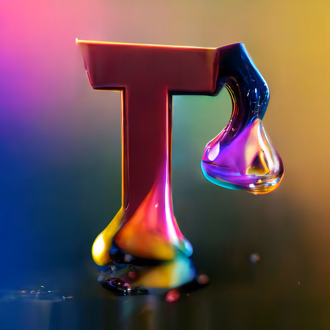 Shiny Liquid Alphabet Series - T
