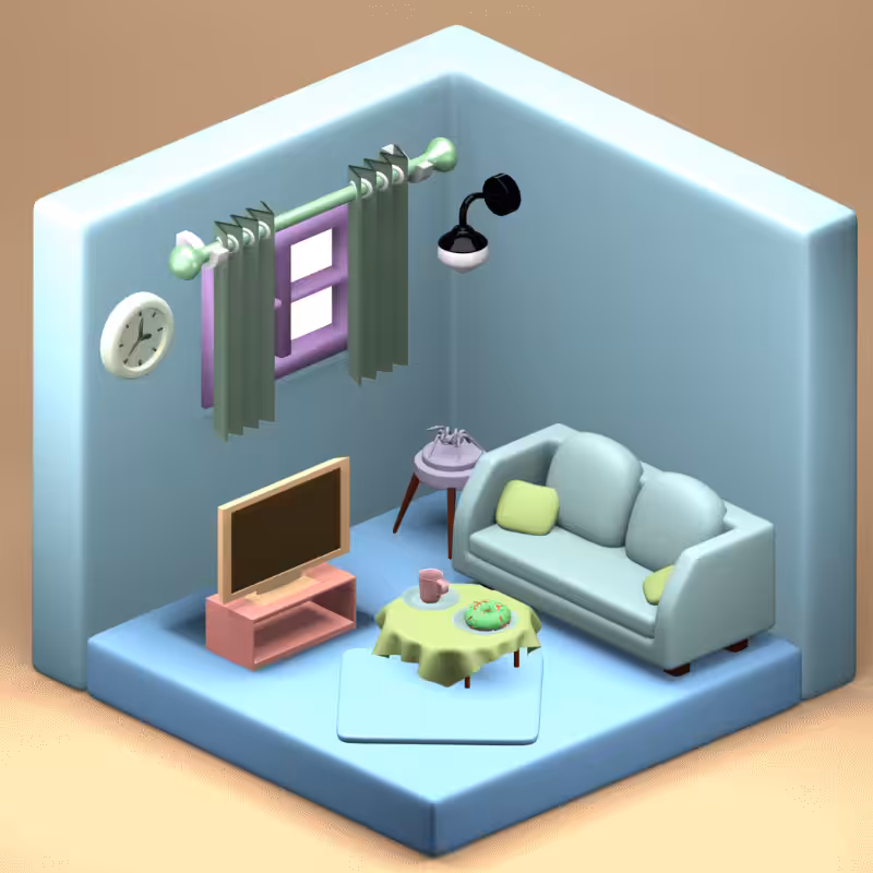 3D Fantasy Living room #26