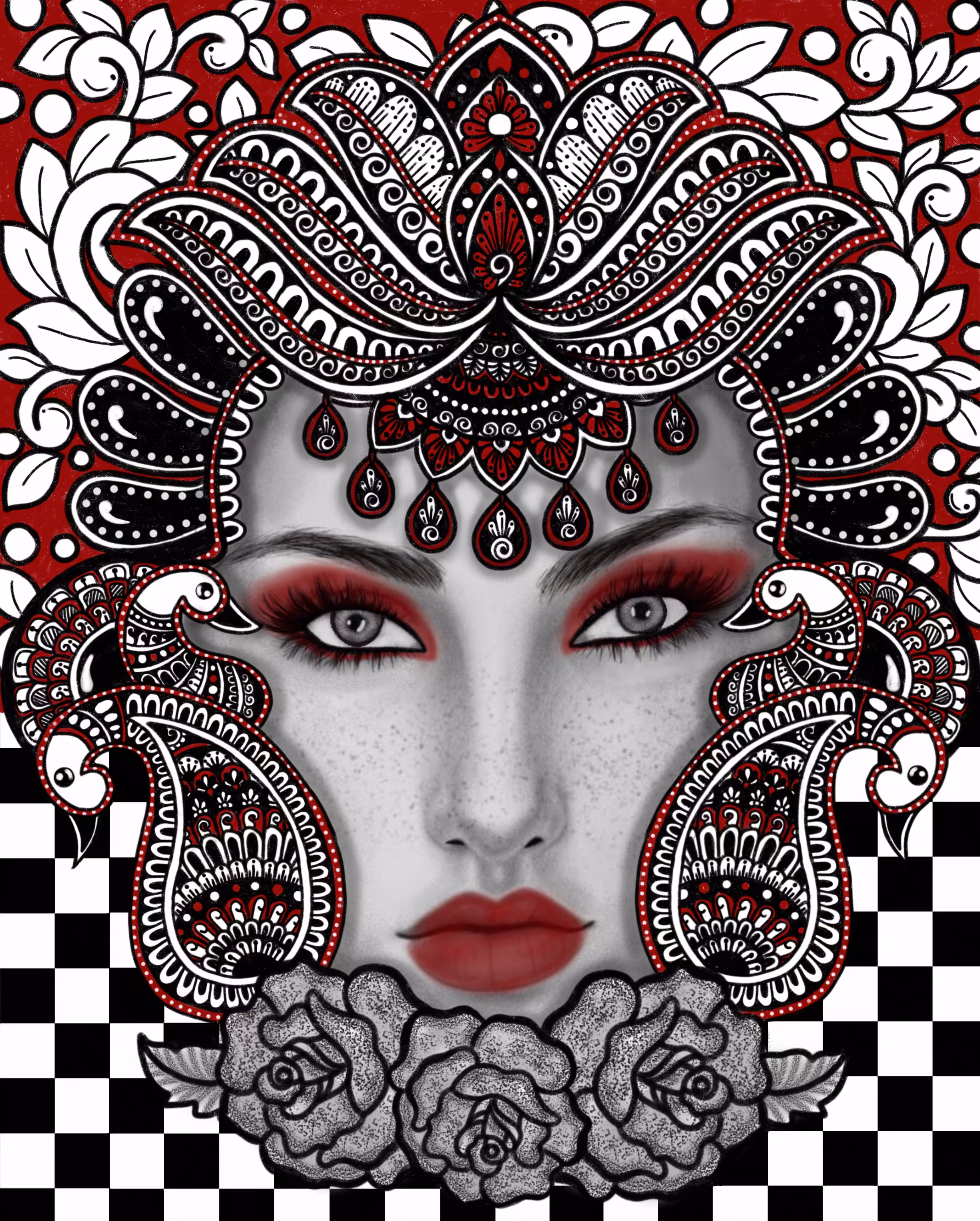 "Scarlet Bloom Sovereign Goddess”
