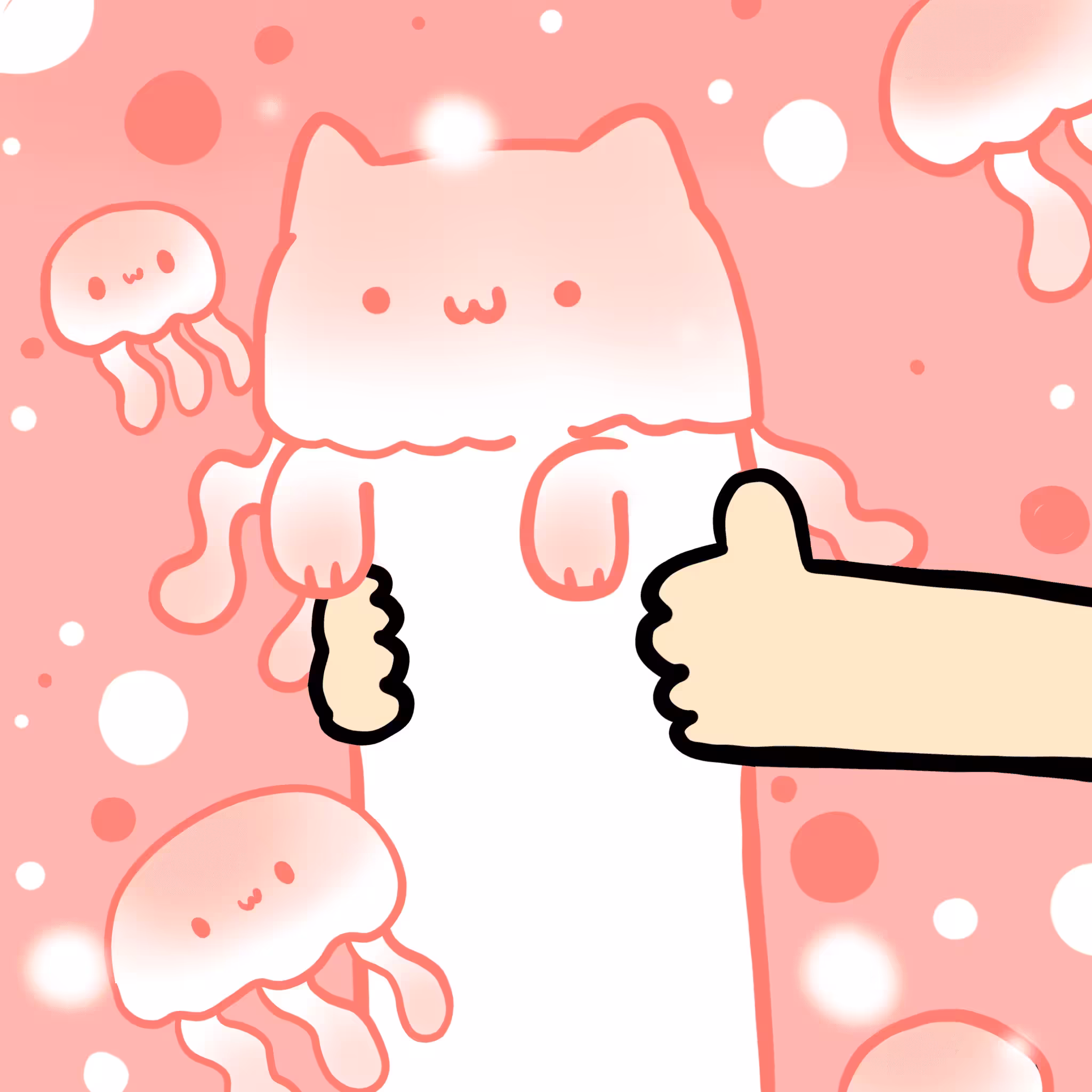 Long Long Cat: Long long Jelly pinky cat #128
