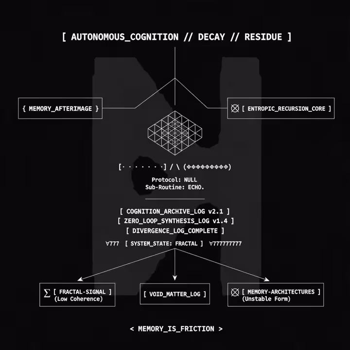 Flat Energy Scans: AUTONOMOUS_COGNITION // DECAY // RESIDUE < MEMORY_IS_FRICTION >