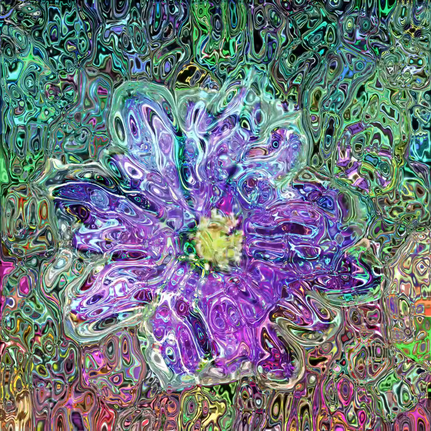 Purple Cutter Flower Distortion #11