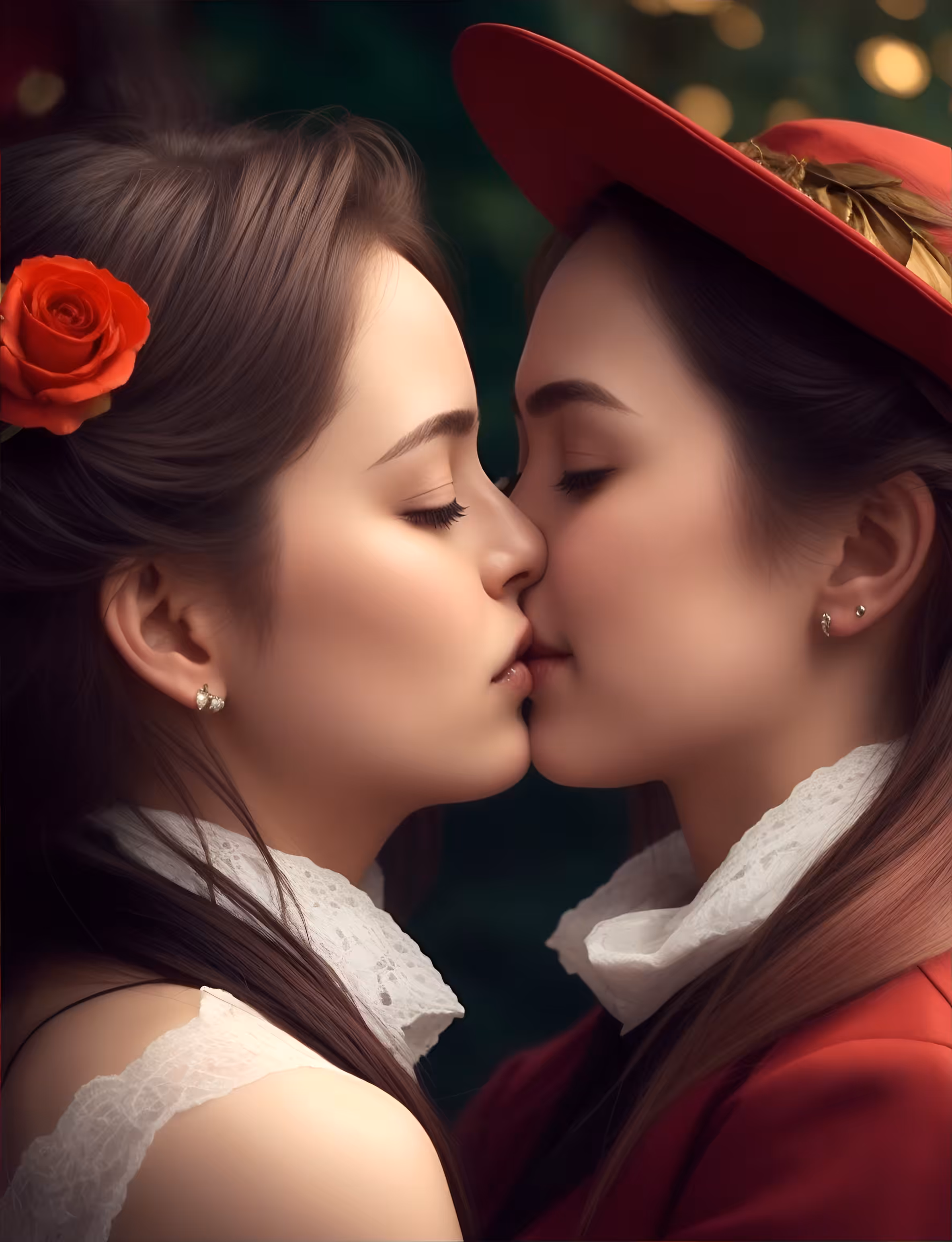 Kissing at the time of goodbye