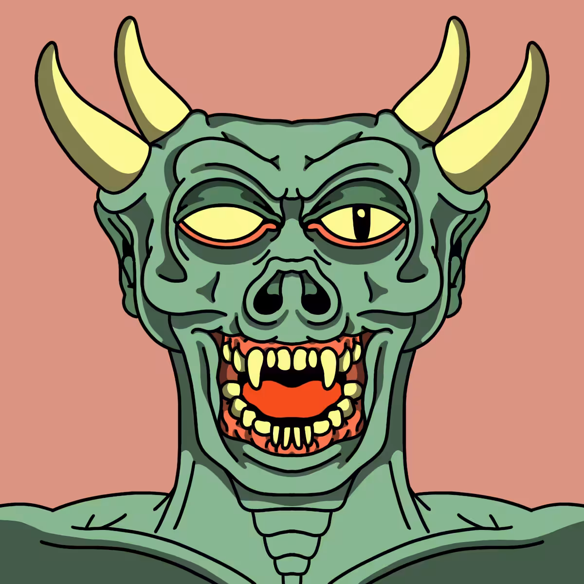 Hedz: |Hedz| Horny Demon Green