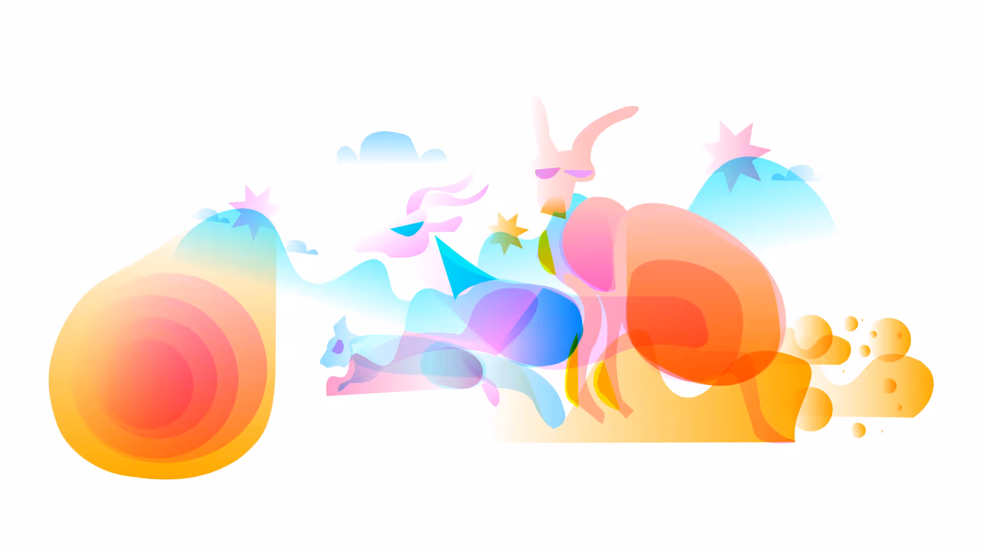 squirrel, deer and kangaroo