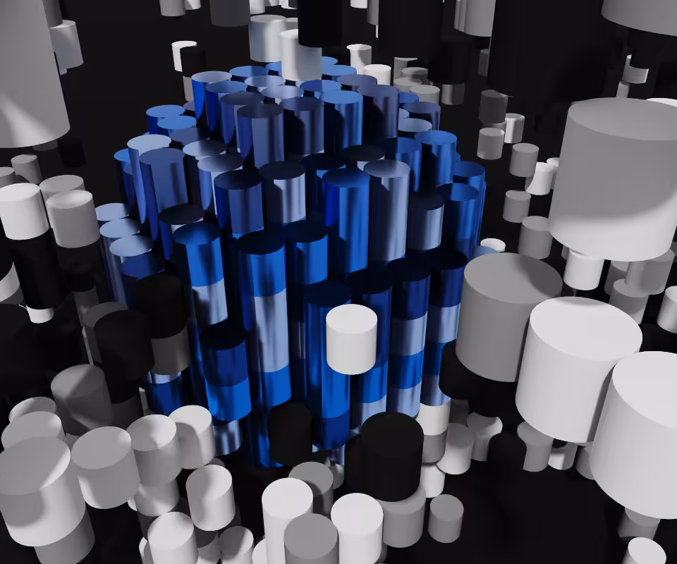 3D generative colorful pixel blocks 018