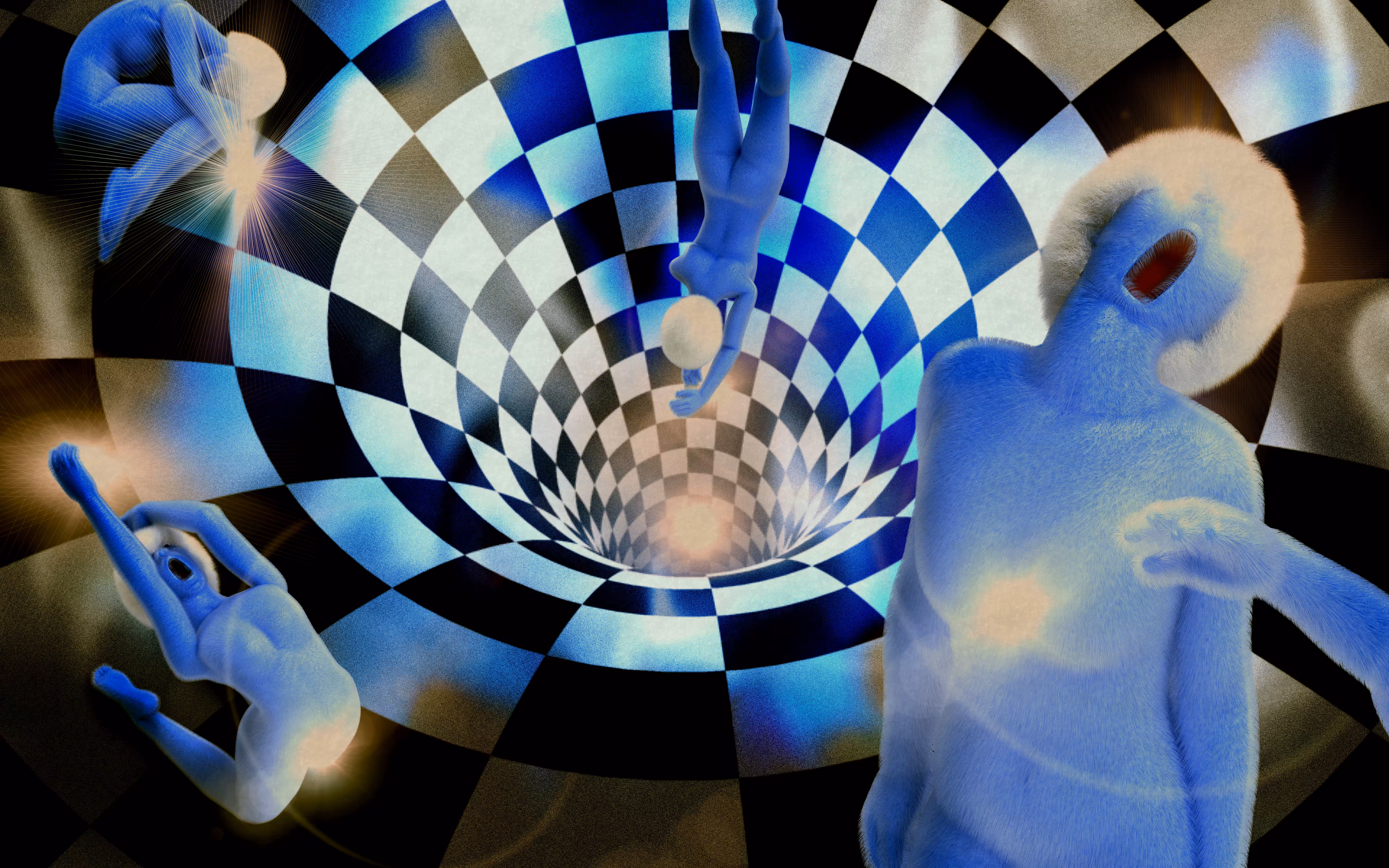 Round and round and down below