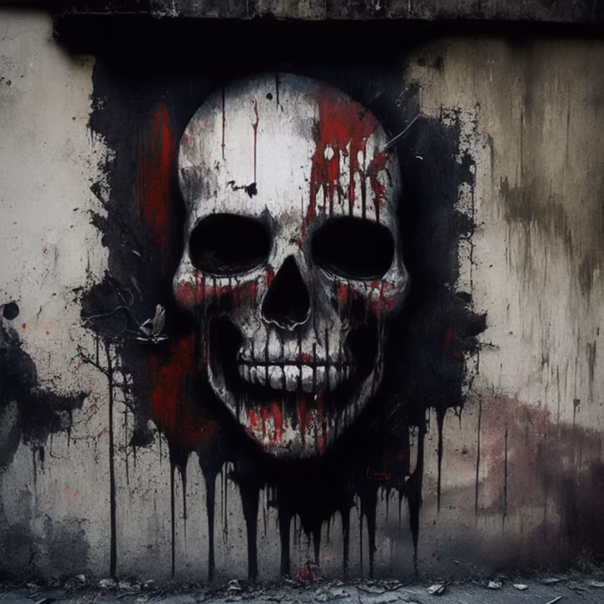 Skull graffiti #9