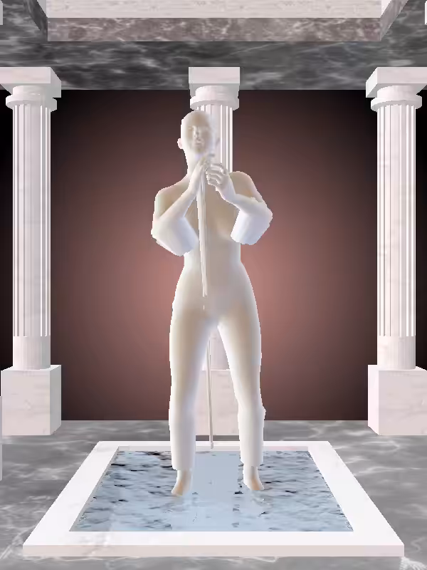 HeavenComputer: The Cheering Luminescent Beige Woman #6804