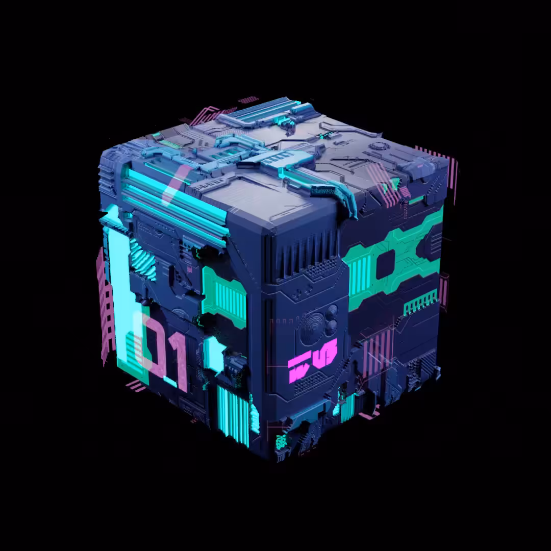 Neon Cube #01