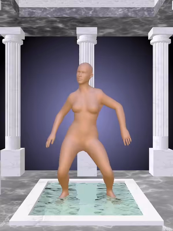 The Dancing Metallic Brick Woman #4506