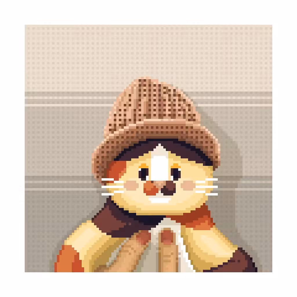 Tungmeng, the calico cat wif hat