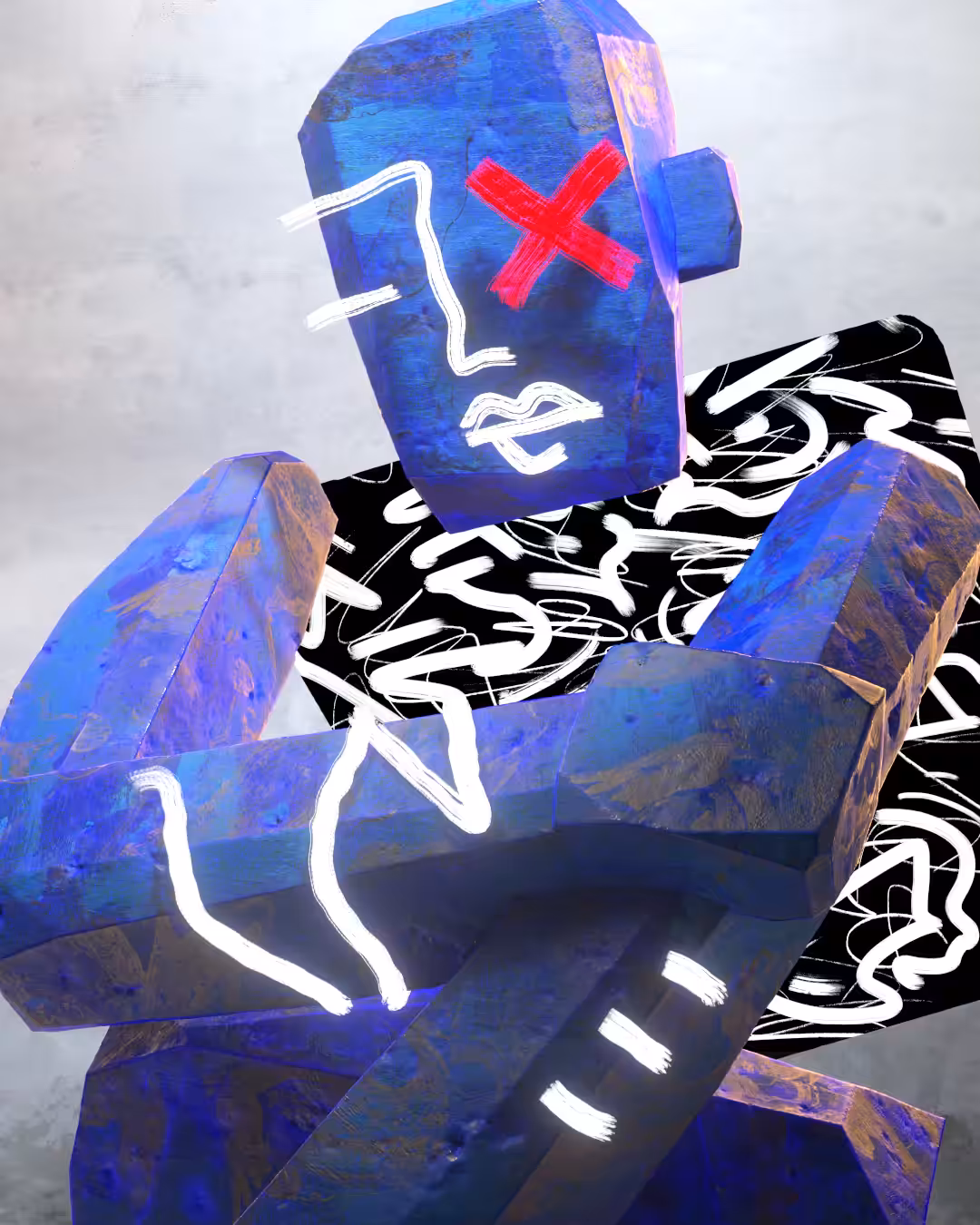 Boxxy Heads // The Electric Blue One