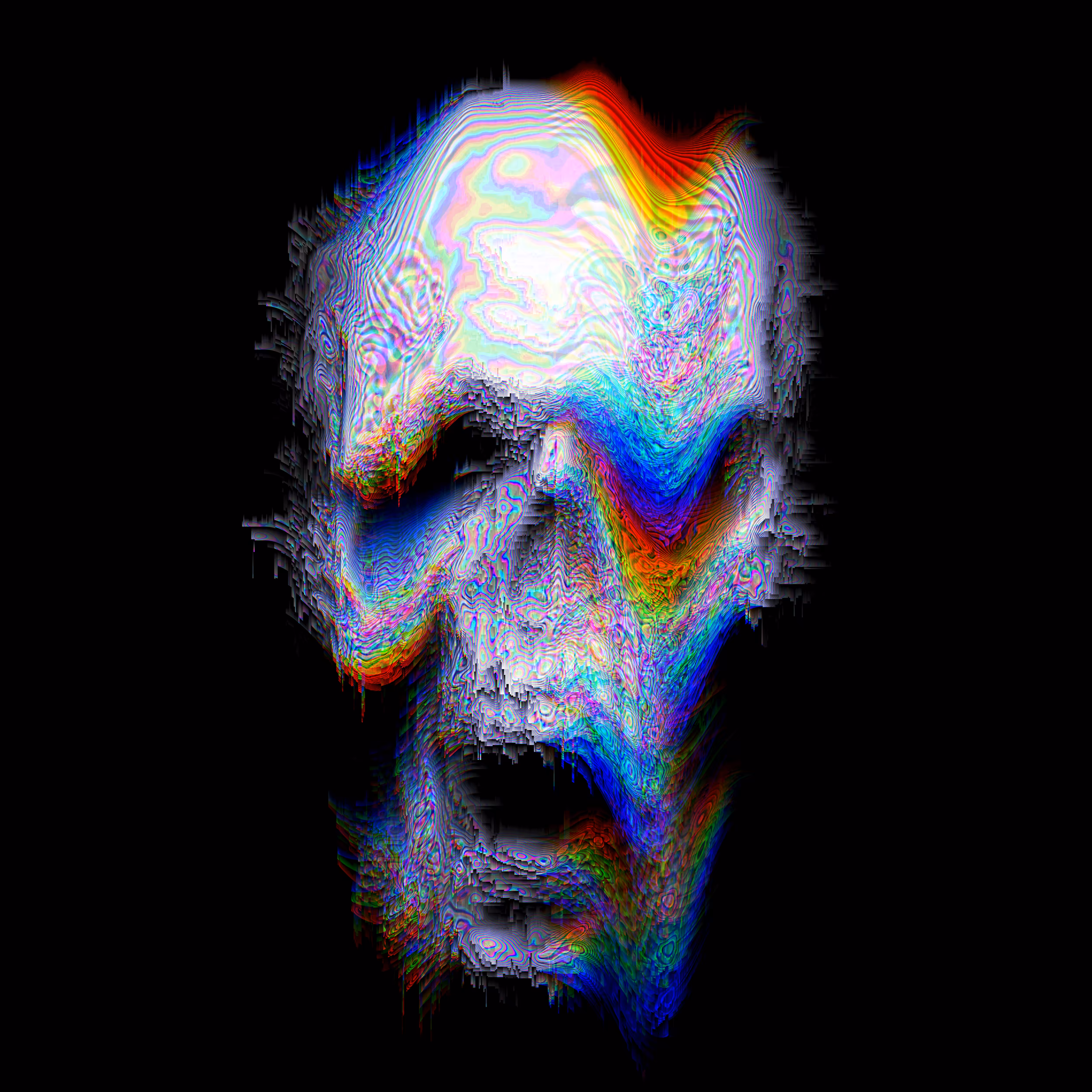 CYBER SCULPTURE (MELTING SKULL I)
