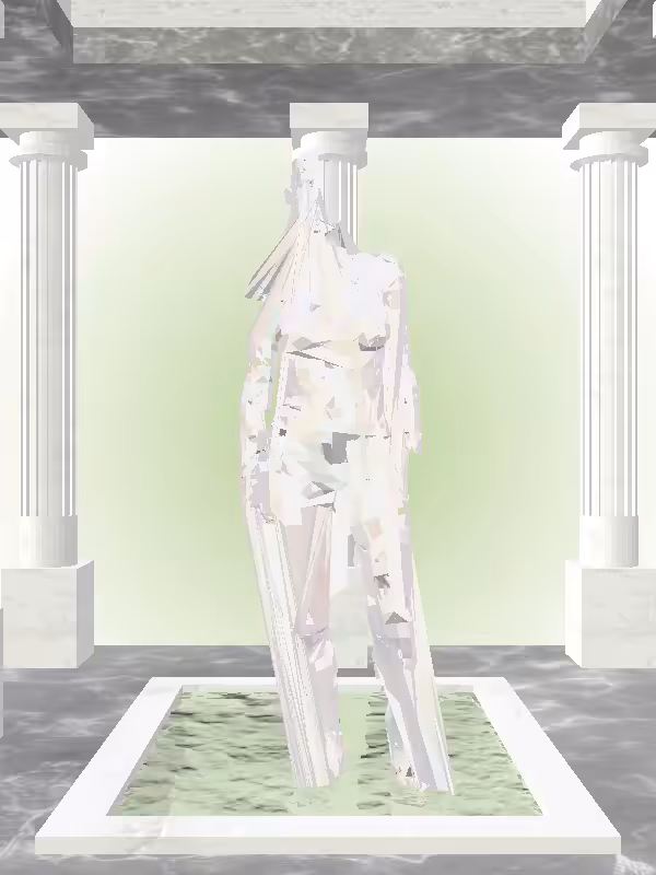 HeavenComputer: The Fragmented Excited Dusky Pale Pink Woman #4566