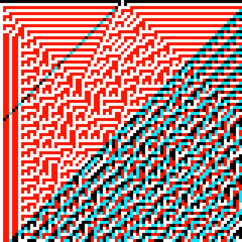 RGB Elementary Cellular Automaton #716