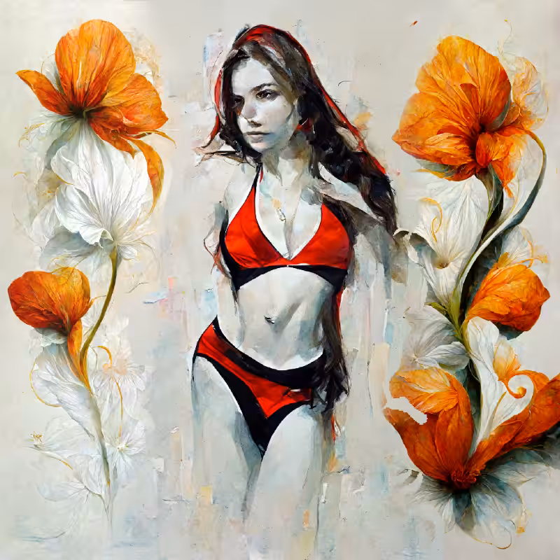 Girl and Flower #10