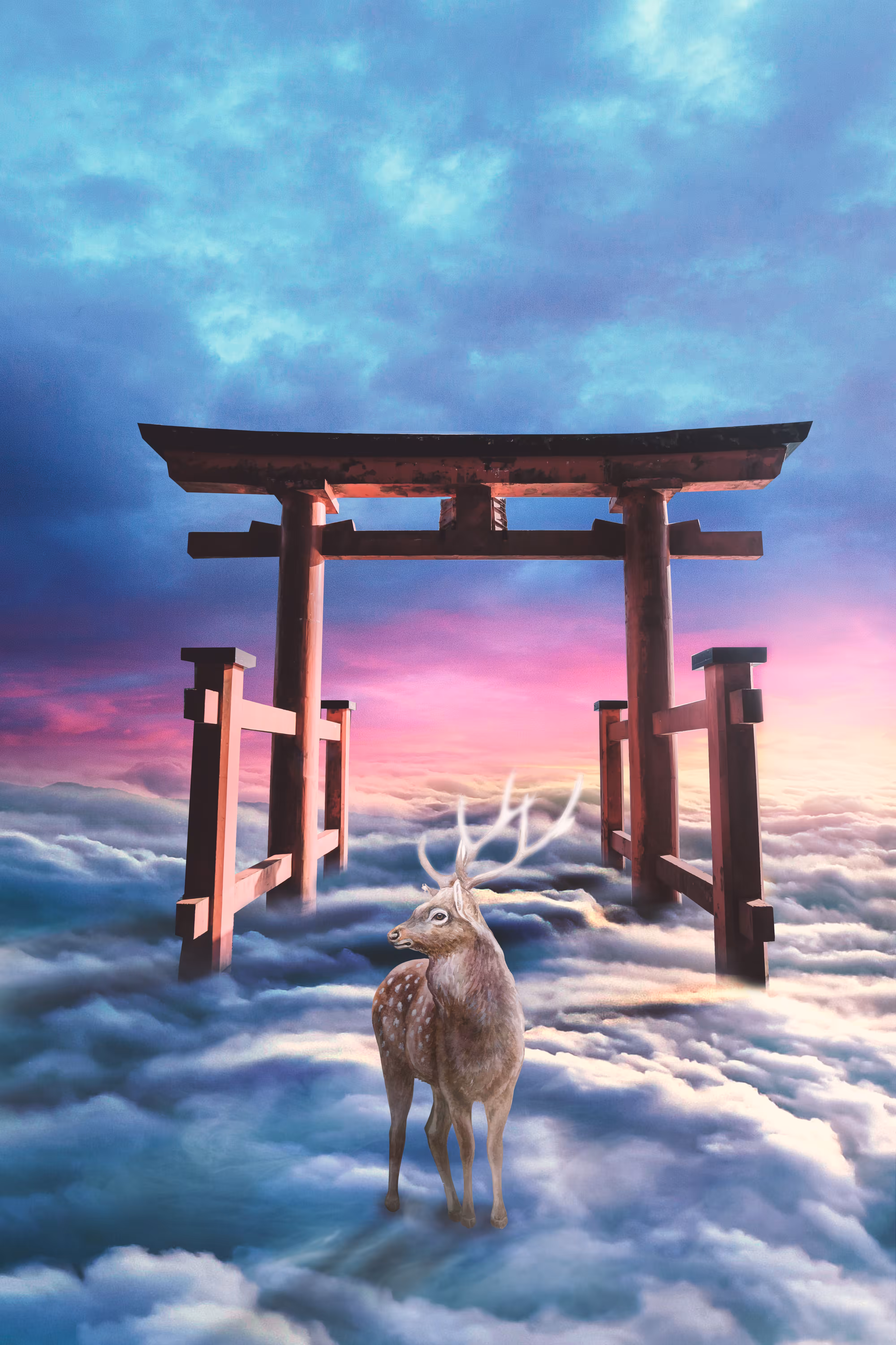 THE DEER AND THE TORII GATE