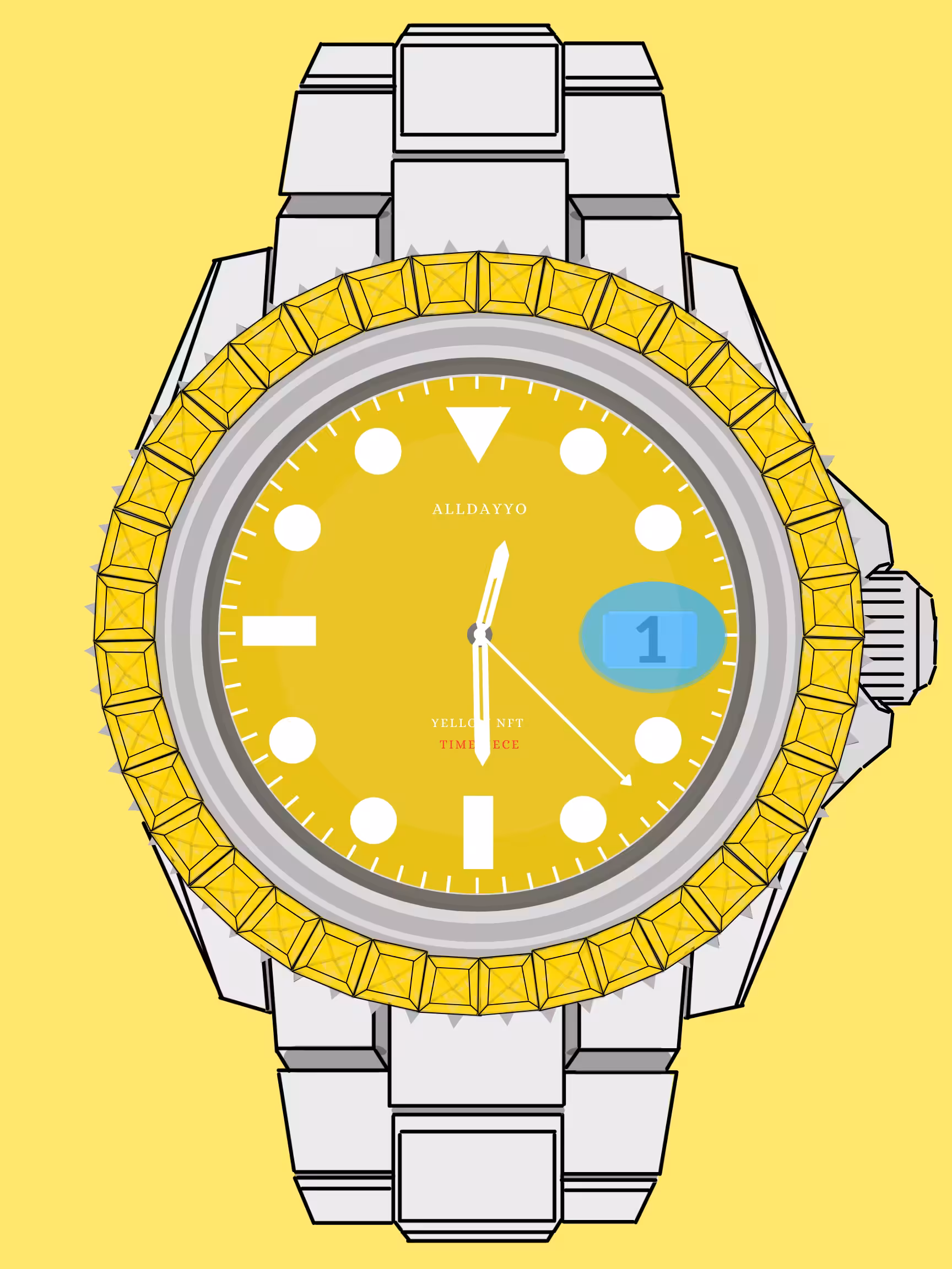 Alldayyo Yellow Timepiece