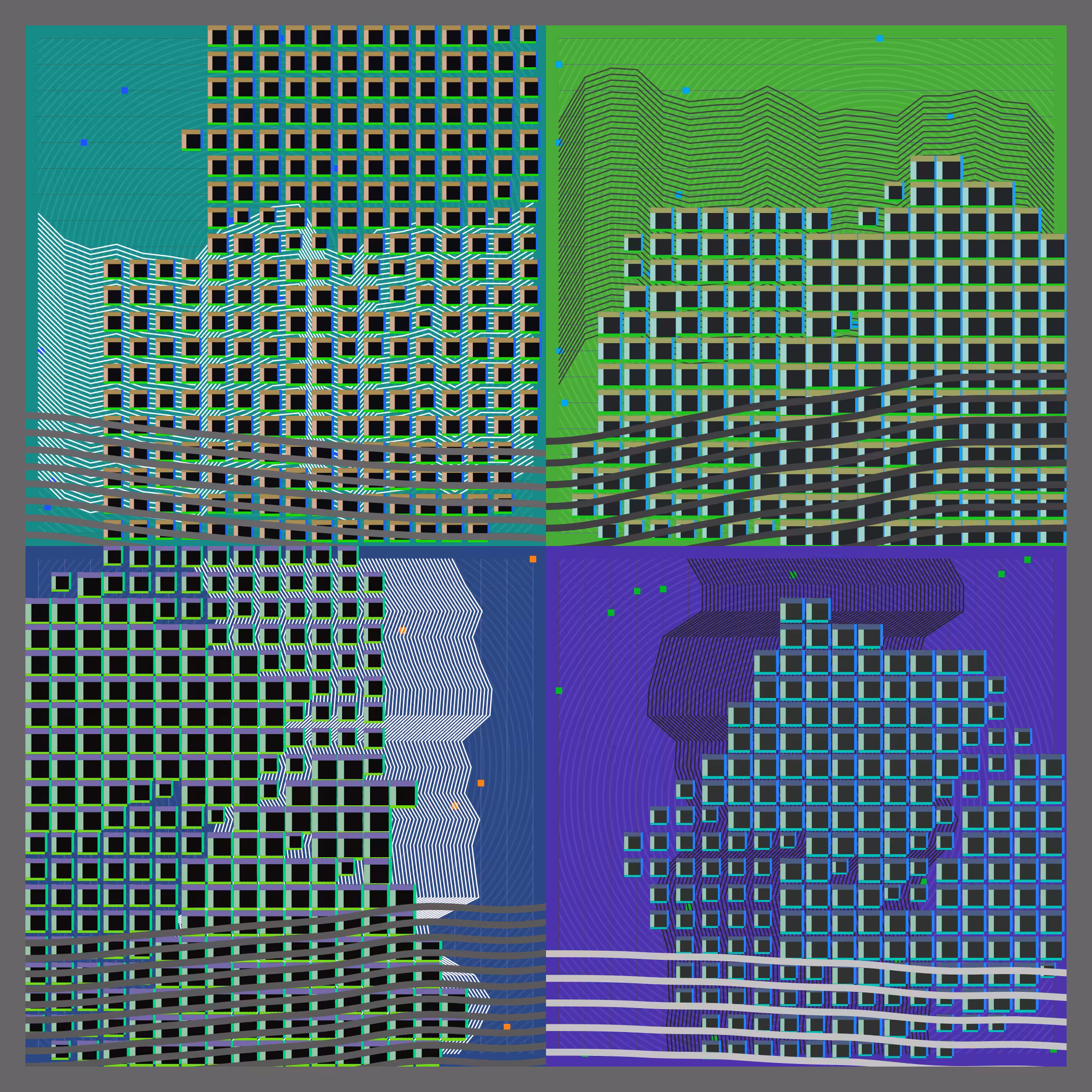Rodeo posts: Pixel Cluster [4frames]