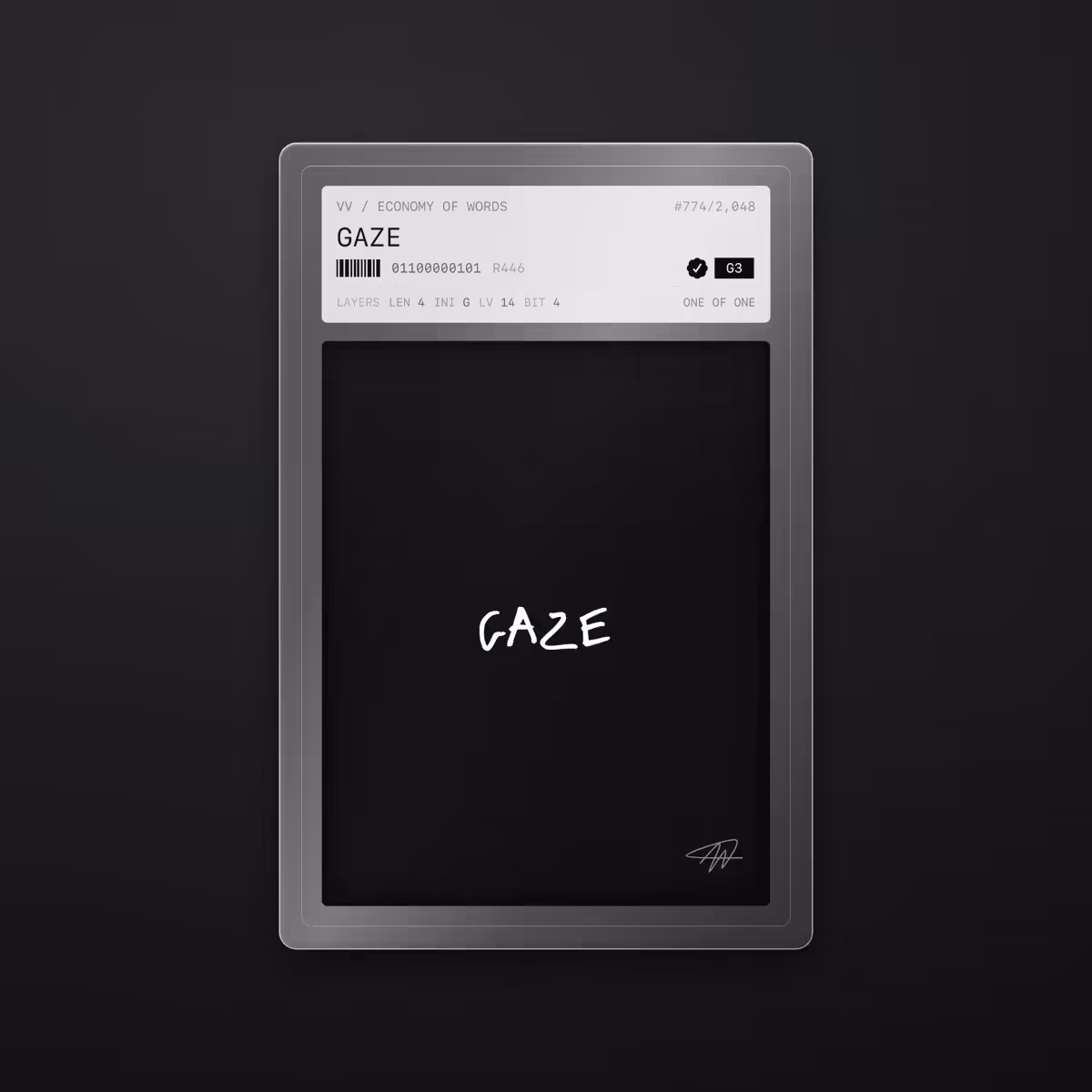 Economy of Words: GAZE · #774