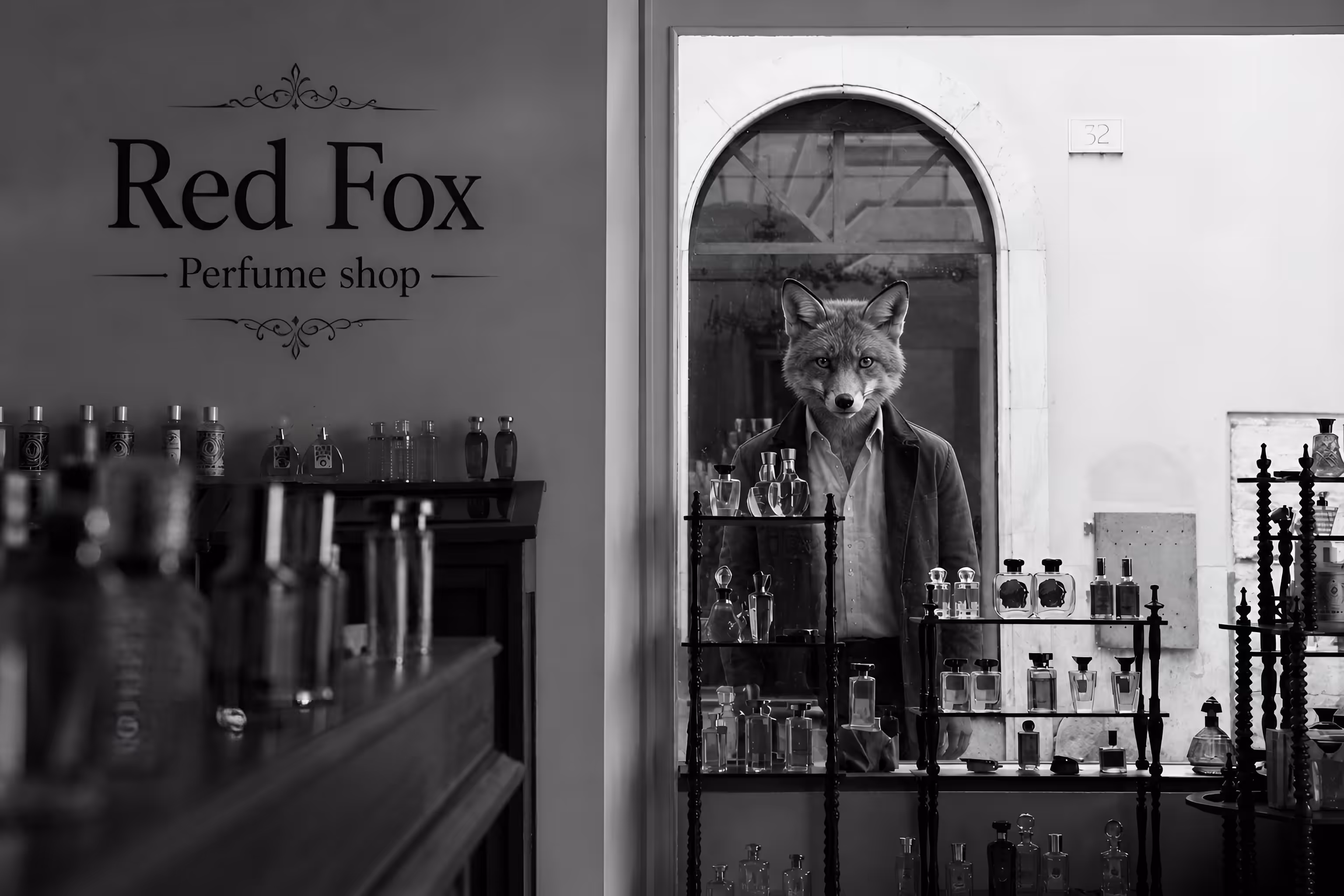 Red Fox  Glass Box